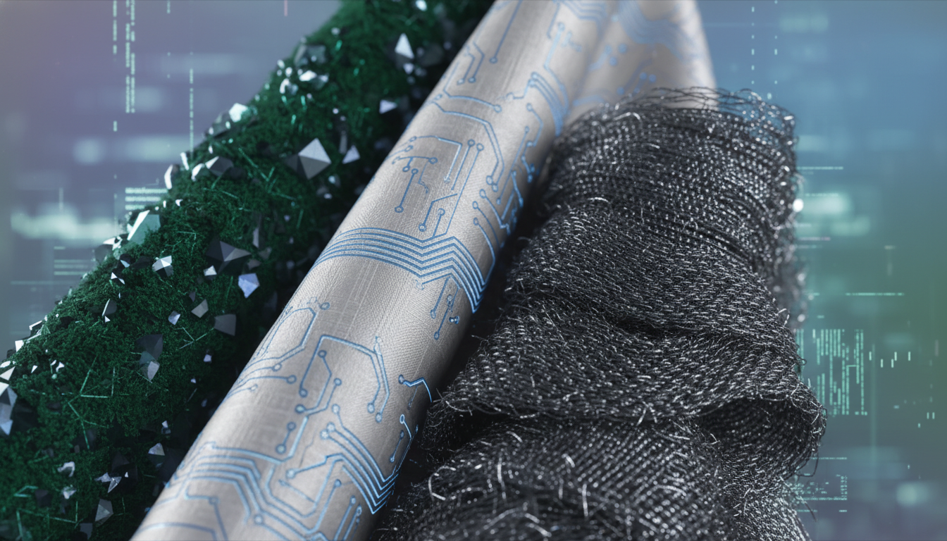 Эко-ткани крупным планом с необычной текстурой