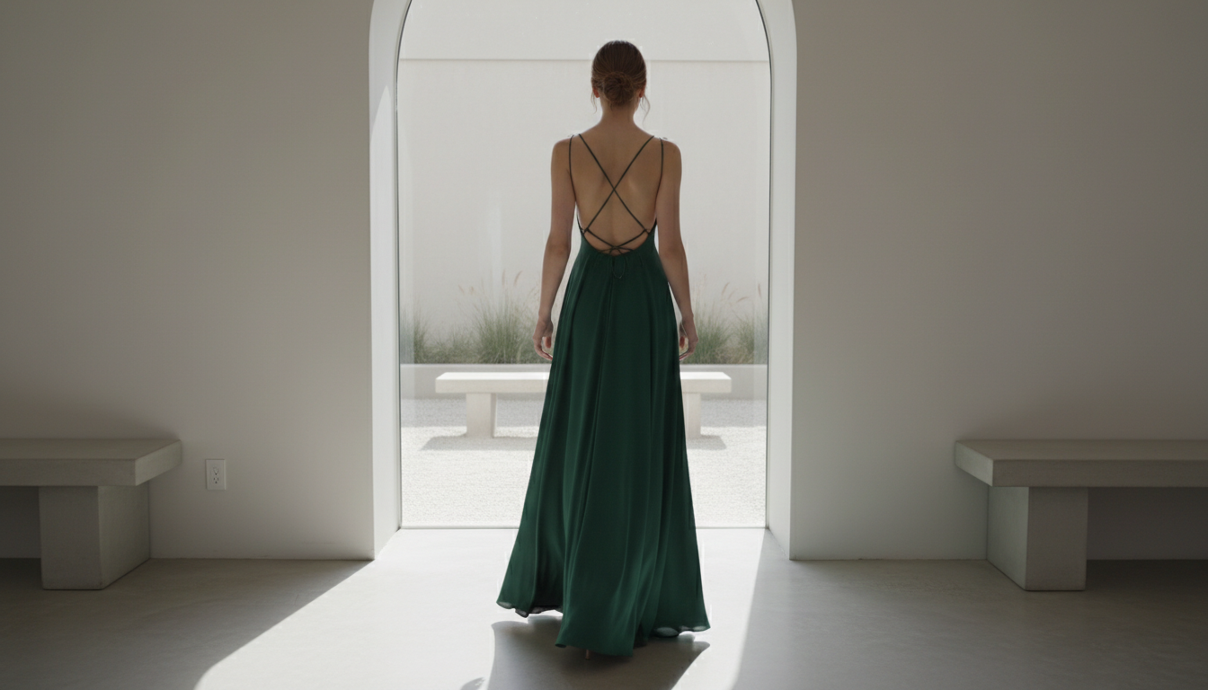 Платье с элегантным вырезом на спине